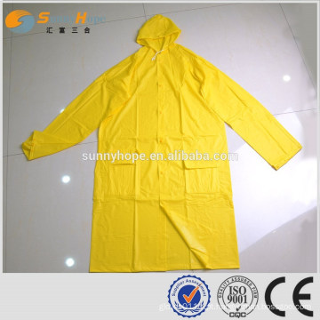 SUNNYHOPE impermeável amarelo pvc preços de chuva geral para adultos